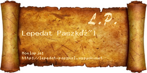 Lepedat Paszkál névjegykártya